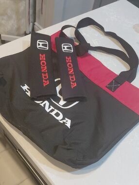 Bundle Honda Black & Red Logo Tote Bag